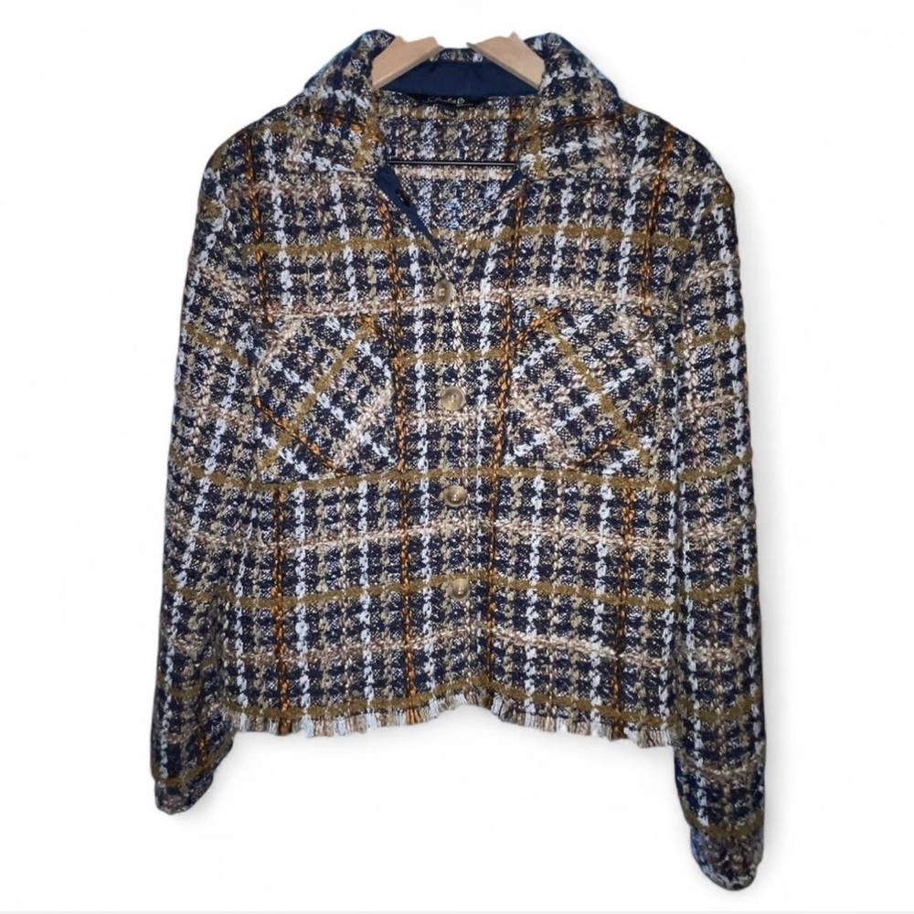 CHARLIE B Multicolor Plaid Blazer